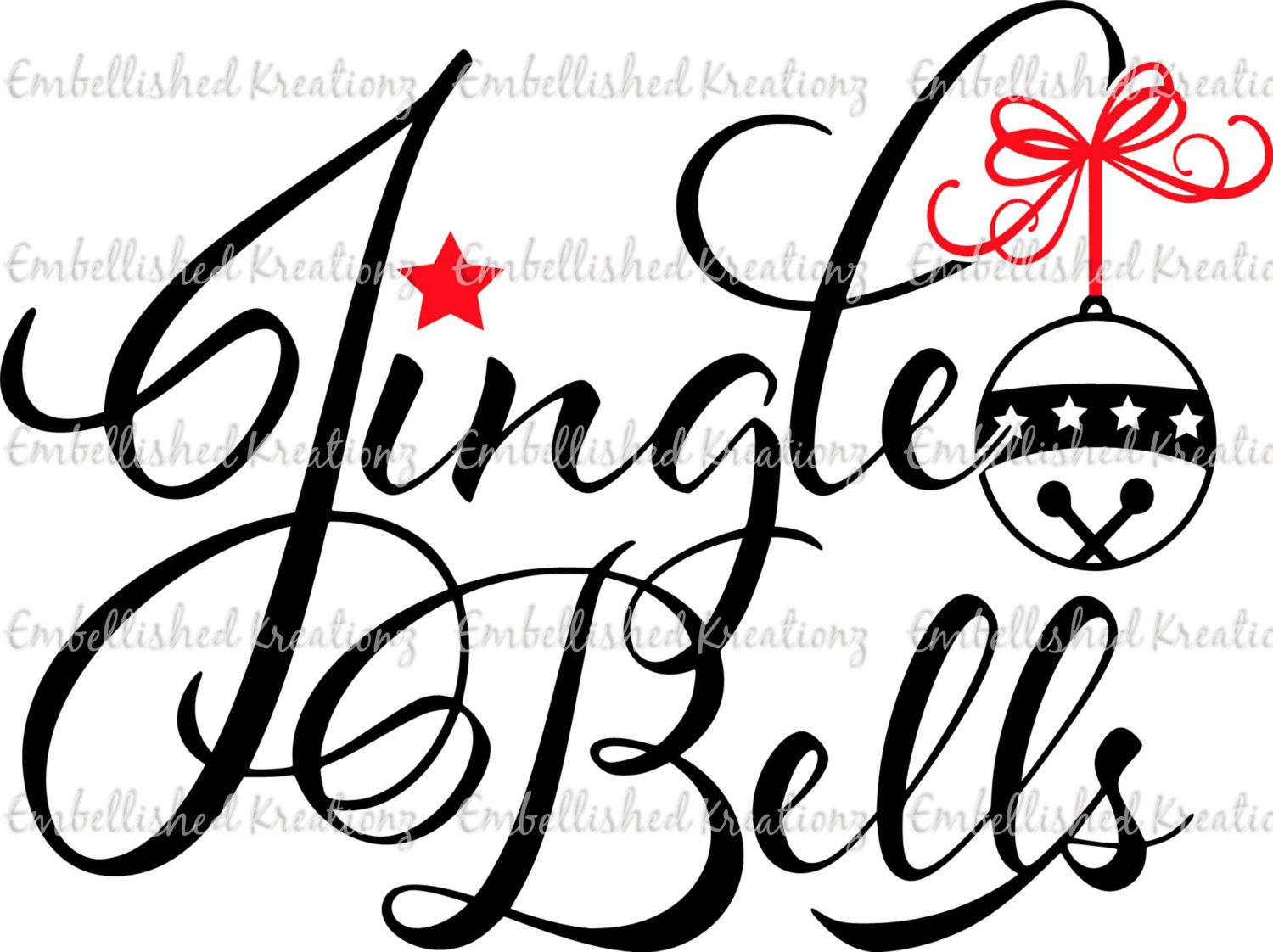 1500x1122 Christmas'Jingle Bells' With Starow Vinyl Decalglass Block