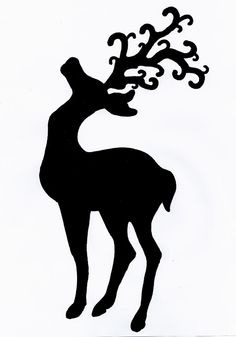 236x337 Free Reindeer Silhouette Christmas Printable