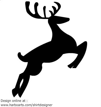335x355 Reindeer Silhouette Jumping Diy
