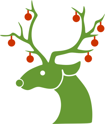 424x500 Christmas Reindeer Silhouette Public Domain Vectors