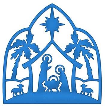 350x355 Free printable nativity silhouette patterns Silhouette Nativity