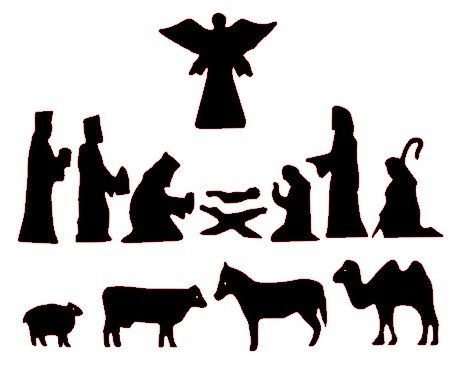 458x369 Nativity Silhouettes Christmas Silhouettes