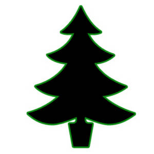 300x300 Silhouette Clipart Picture Of A Christmas Tree