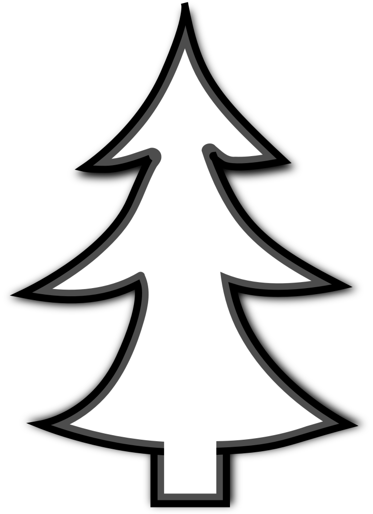 743x1024 Clip Art Christmas Tree Outline Clipart Panda