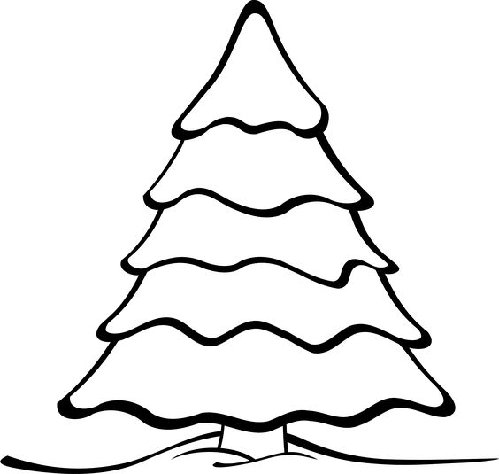 564x535 Christmas Tree Silhouette Clipart
