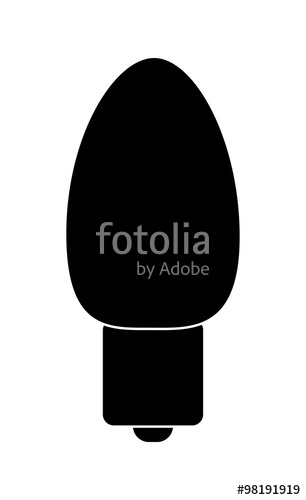 306x500 Christmas Light Bulb Silhouette Vector Symbol, Icon Design. Winter