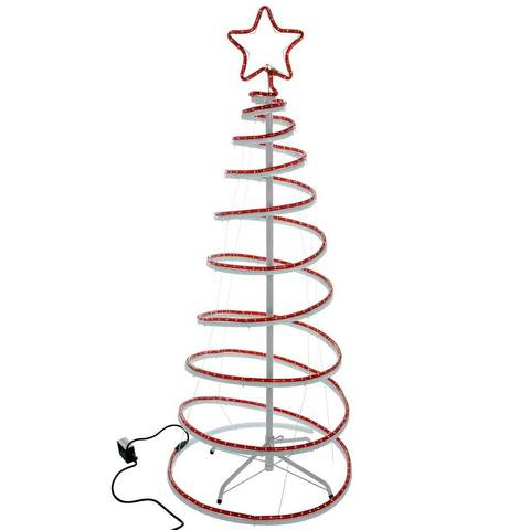 480x480 5ft 150 Cm Flashing 3d Spiral Christmas Tree Rope Light Silhouette