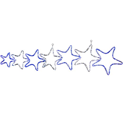 522x522 Werchristmas 7 Star Motif Led Rope Lights Silhouette Christmas