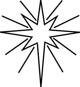 272x295 Silhouette Clipart Christmas Star Outline
