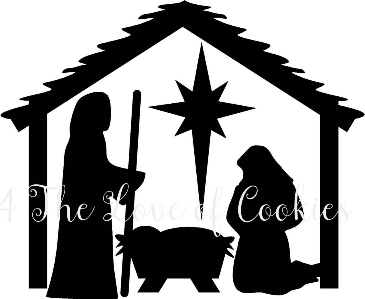 1251x1024 Christmas Silk Screen Stencils, Manger Stencil Religious Cookie