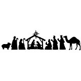 160x160 Nativity Scene Silhouette