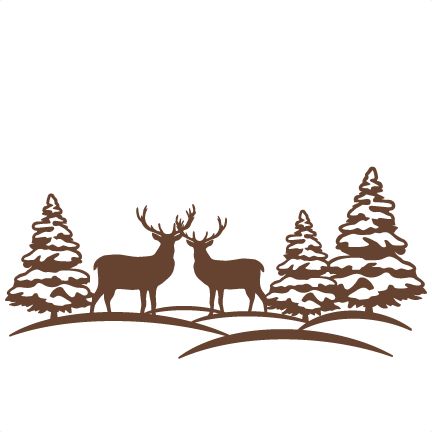 432x432 Wildlife Clipart Winter Scene