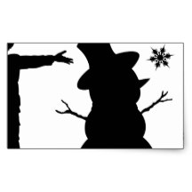 216x216 Christmas Silhouette Stickers