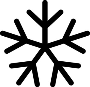 300x292 Christmas Snowflake Silhouette Royalty Free Stock Image