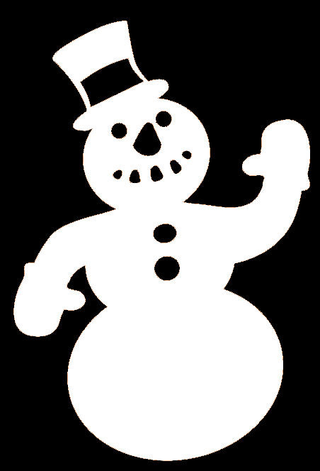 Christmas Snowman Silhouette