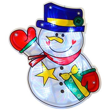 355x355 Pvc Christmas Snowman Silhouette Window Suction Decoration 10