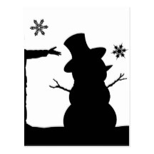 216x216 Snowman Silhouette Christmas Cards, Photocards, Invitations Amp More