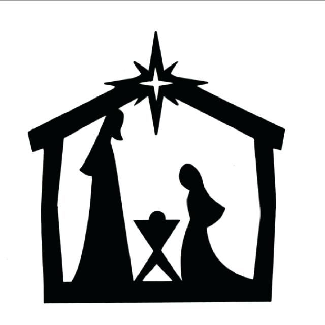 Christmas Stable Silhouette at GetDrawings | Free download