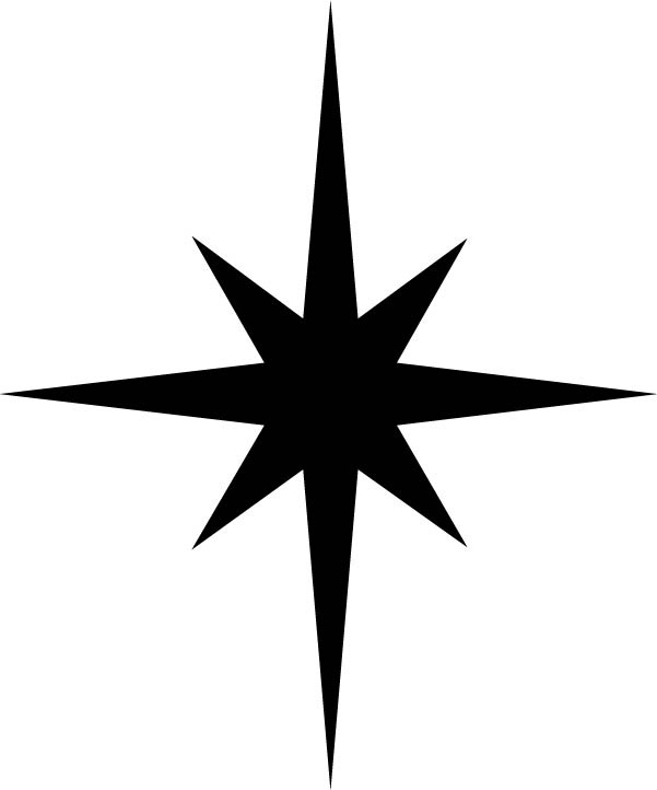 601x722 Christmas Star Silhouette