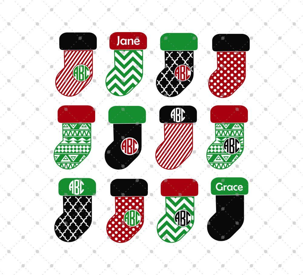1000x909 Christmas Stocking Svg Cut Files Filing, Cutting Files