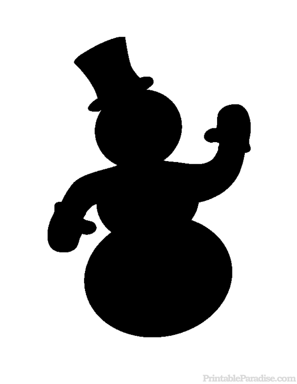 580x751 Printable Christmas Silhouettes