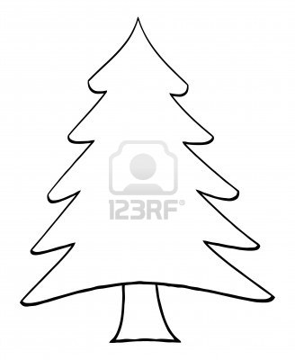 328x400 Christmas Tree Silhouette Clipart