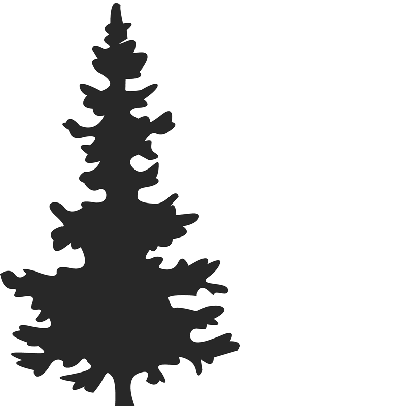 800x800 Christmas Tree Silhouette Stamp Christmas Rubber Stamps Stamptopia