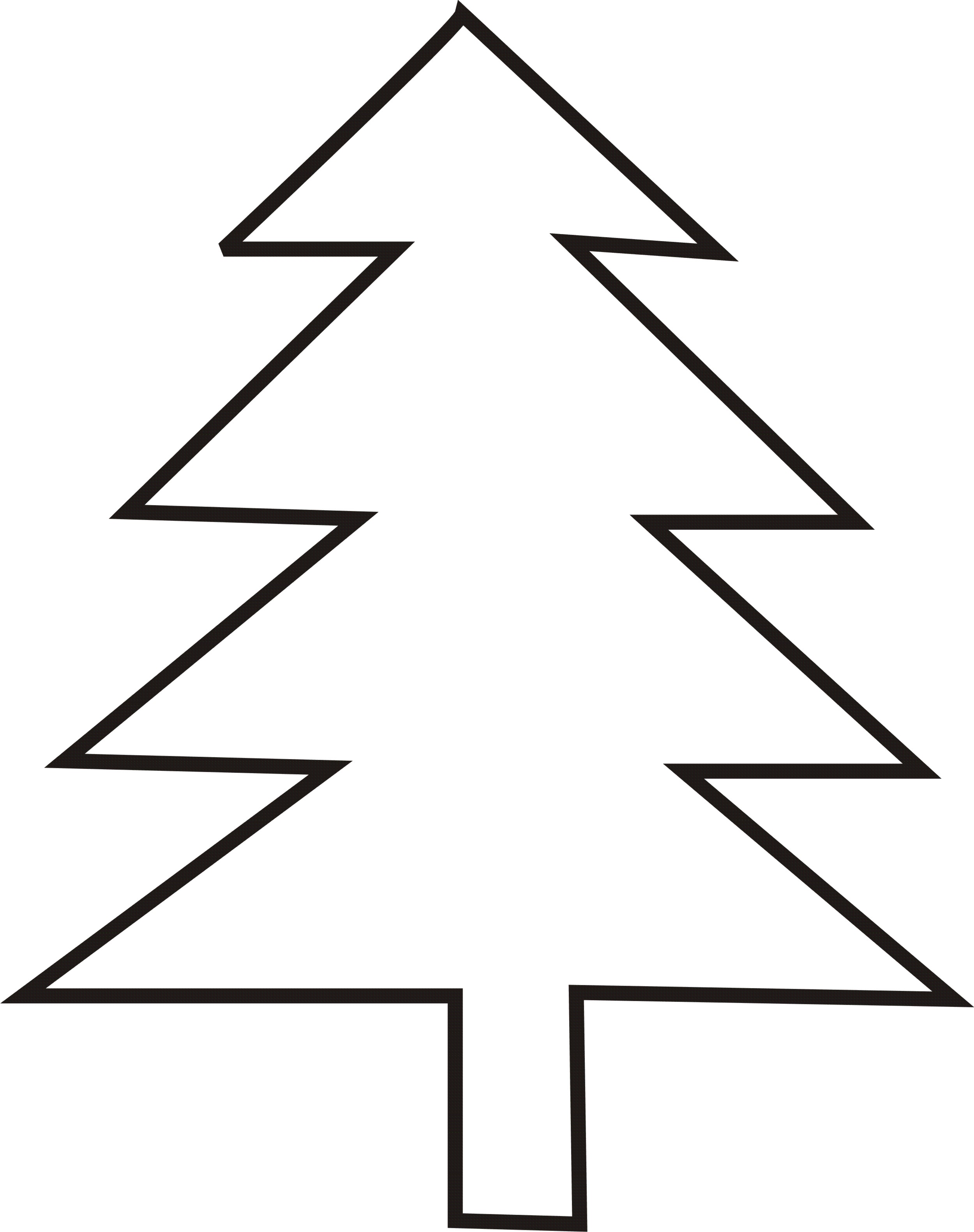 2500x3163 Free Clipart Christmas Tree Silhouette