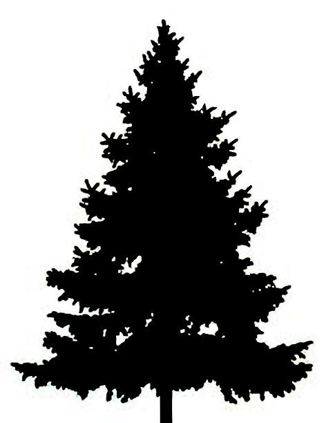 472x612 Tree Silhouette Clip Art Clipart Fir Tree January Ink Art