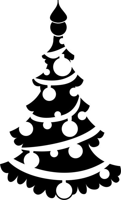 394x650 Vector Christmas Tree Quilts Painting Stencils