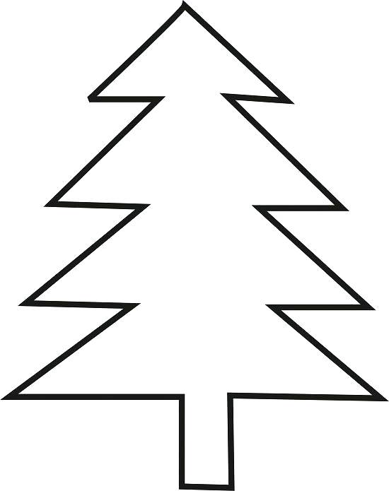 550x695 Christmas Tree Outline Christmas Tree Outline Printable