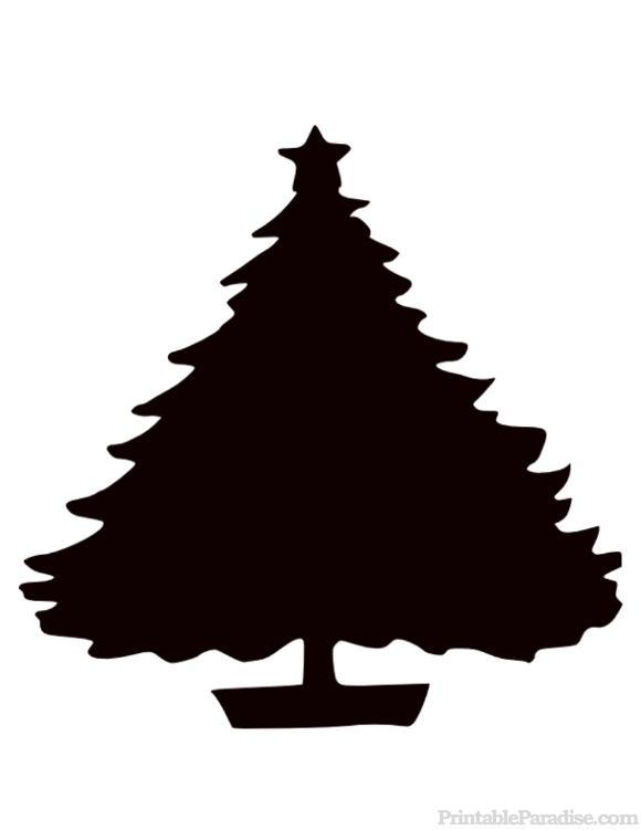 580x751 Christmas Tree Silhouette