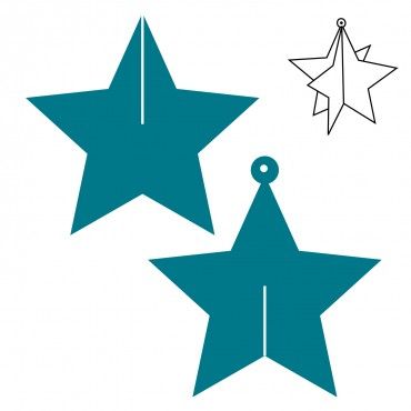 370x370 A Simple Way To Make Diy 3d Paper Stars To Hang On Your Christmas