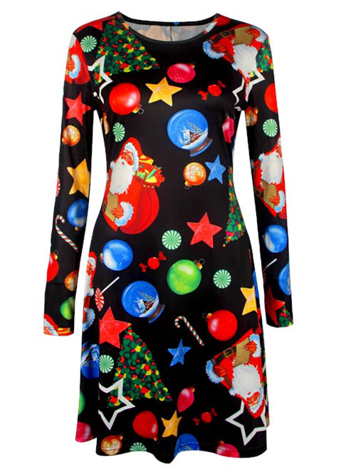 500x665 Christmas Tree Star Knee Length Dress
