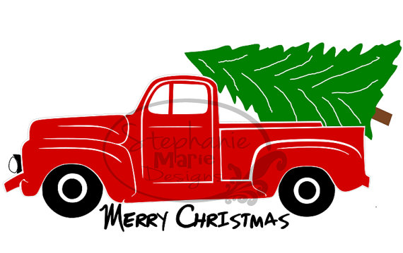 570x359 Christmas Truck Svg Cut File For Use With Silhouette Studio Design