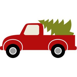 300x300 Truck Christmas Tree Silhouette Design, Christmas Tree