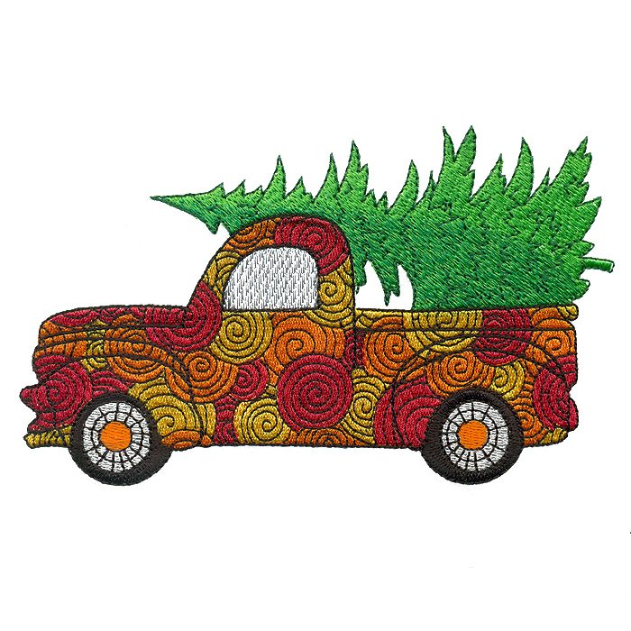 700x700 Christmas Tree Delivery Truck M Magic Stock Art