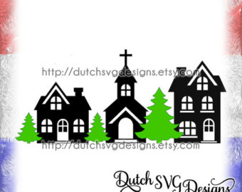 340x270 Cutting File Village, In Jpg Png Svg Eps Dxf For Cricut