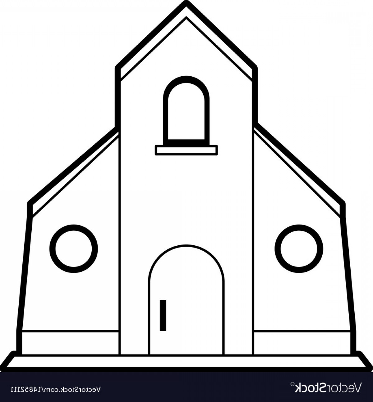 1200x1296 Sketch Silhouette Image Church Building Vector Lazttweet