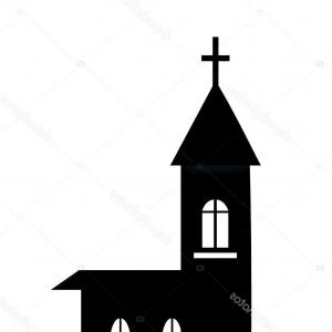 300x300 Church Black Silhouette Vector Sign On Lazttweet