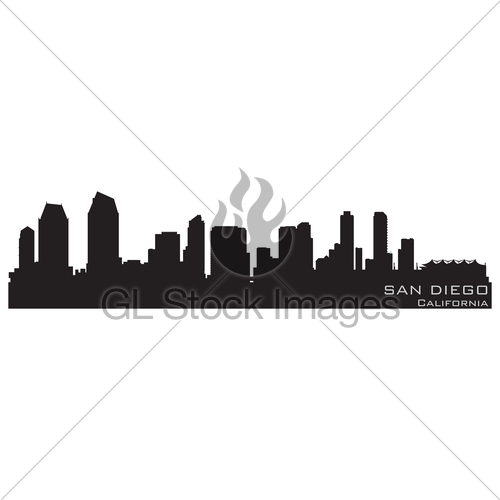 500x500 Fresno California City Skyline Vector Silhouette Gl Stock Images