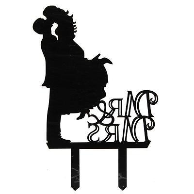 400x400 Vintage Wedding Cake Topper Clear Acrylic Silhouette Groom