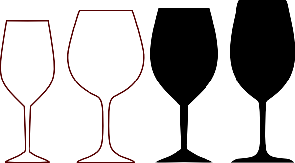 600x332 Wine Glass Silhouette Clip Art