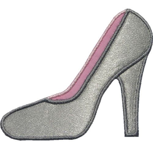500x500 Cinderella Glass Slipper Applique Design