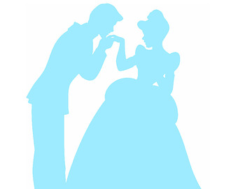 340x270 Blue Cinderella Silhouette Clipart