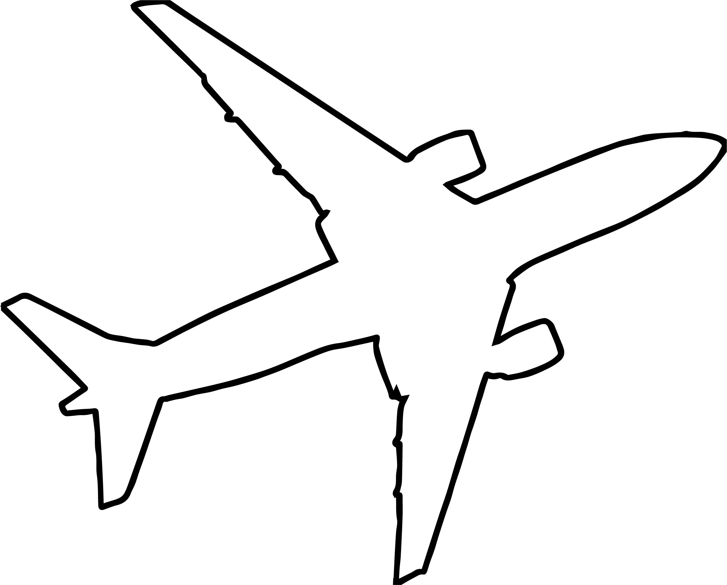 2523x2032 Airplane Outline Silhouette Coloring Page Wecoloringpage