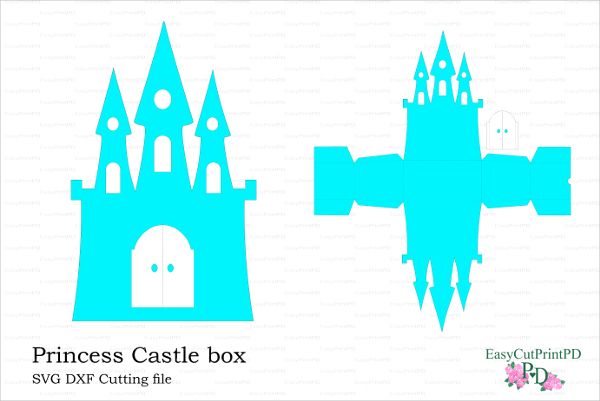 600x401 Princess Frozen Castle Box Card Scrap Castles, Box
