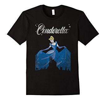 342x320 Disney Cinderella Vintage Castle Silhouette Graphic T
