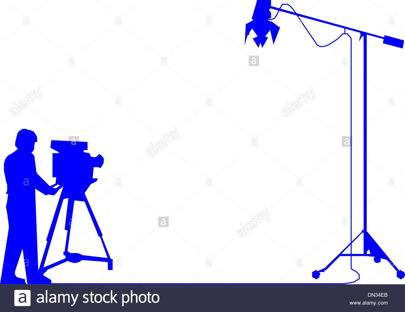 1300x1001 Cameraman Shoot The Cinema With Movie Camera Stock Vector Art