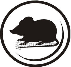 300x285 Mouse Silhouette In A Circle